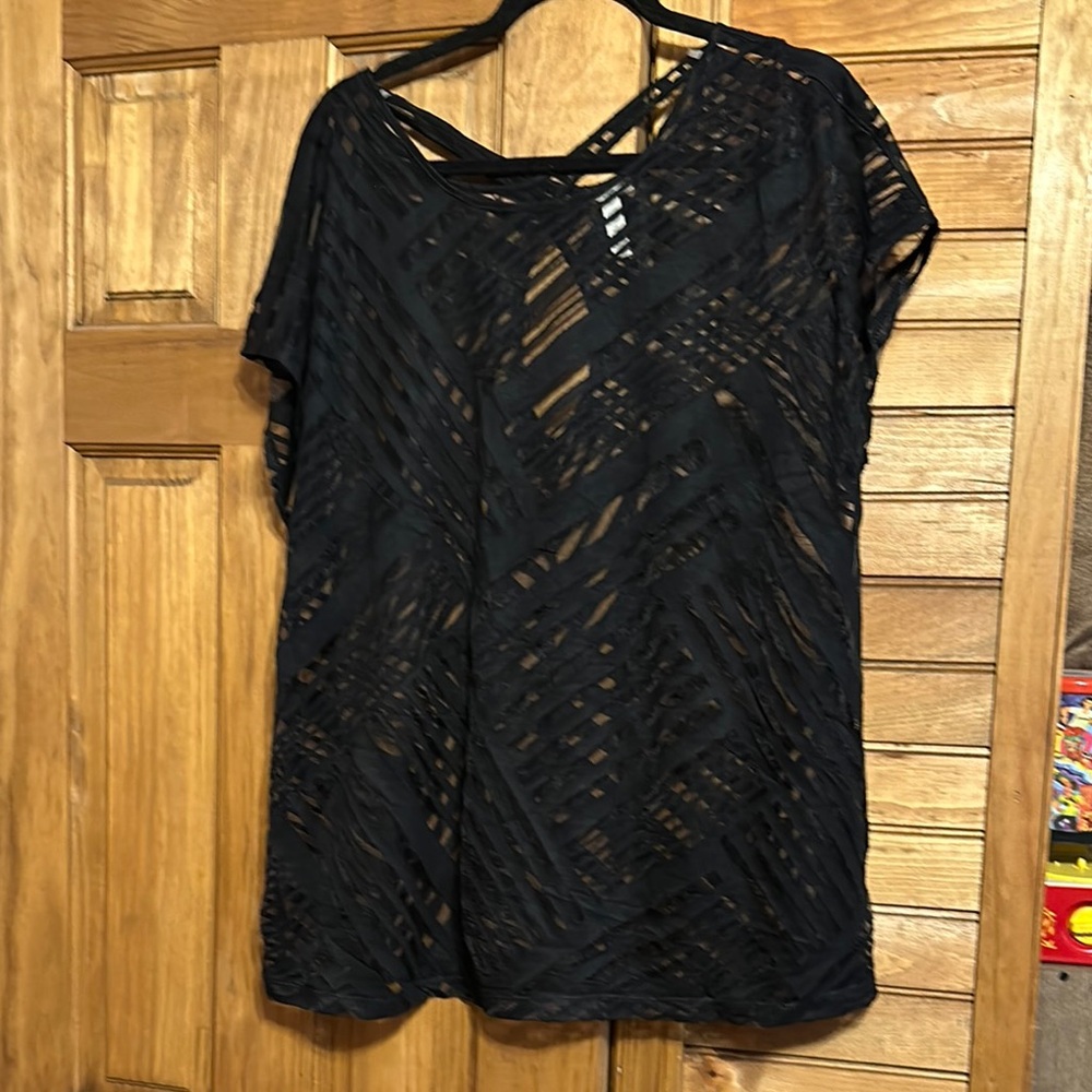 Soma Black Sheer Swim Coverup